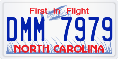 NC license plate DMM7979