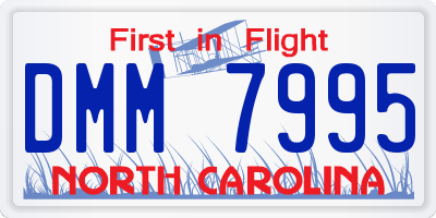 NC license plate DMM7995