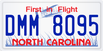 NC license plate DMM8095