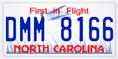 NC license plate DMM8166