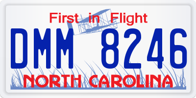 NC license plate DMM8246