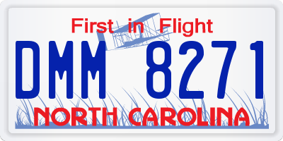 NC license plate DMM8271