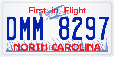 NC license plate DMM8297