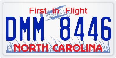 NC license plate DMM8446