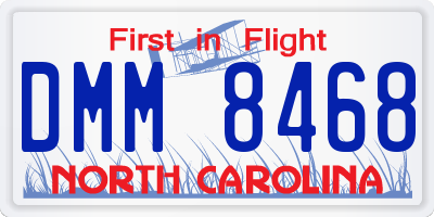 NC license plate DMM8468
