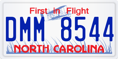 NC license plate DMM8544