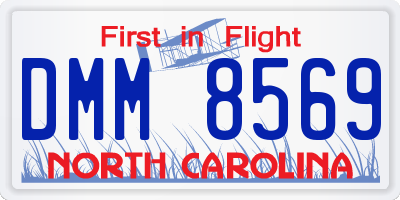 NC license plate DMM8569
