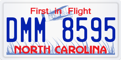 NC license plate DMM8595