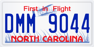 NC license plate DMM9044
