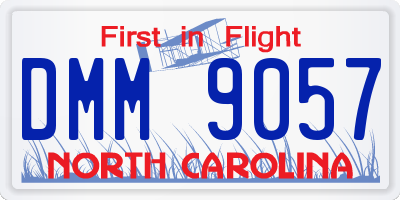 NC license plate DMM9057