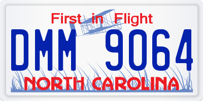 NC license plate DMM9064