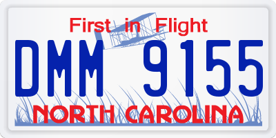 NC license plate DMM9155