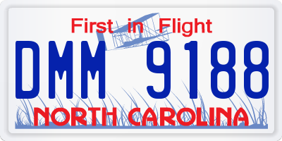 NC license plate DMM9188