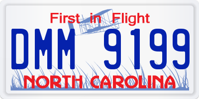 NC license plate DMM9199