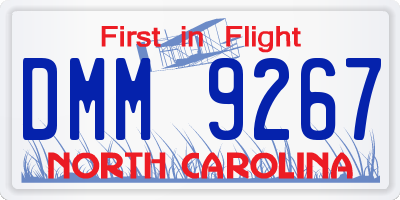 NC license plate DMM9267