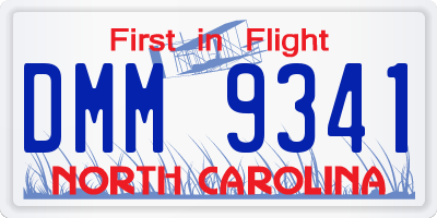 NC license plate DMM9341