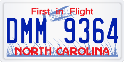 NC license plate DMM9364