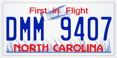NC license plate DMM9407
