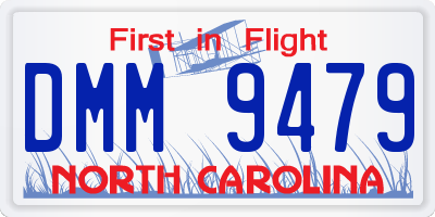NC license plate DMM9479