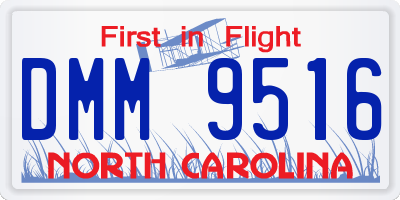 NC license plate DMM9516