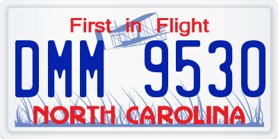 NC license plate DMM9530