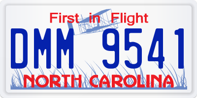 NC license plate DMM9541