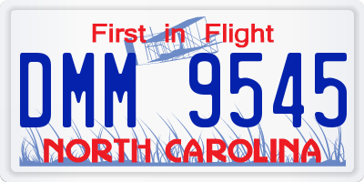 NC license plate DMM9545