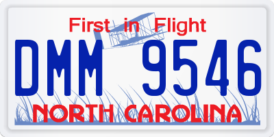 NC license plate DMM9546