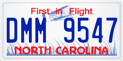NC license plate DMM9547