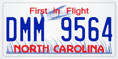 NC license plate DMM9564