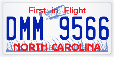 NC license plate DMM9566