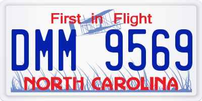 NC license plate DMM9569