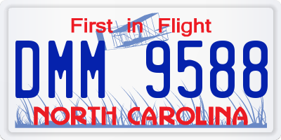 NC license plate DMM9588