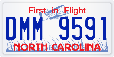 NC license plate DMM9591