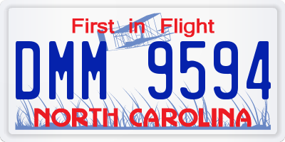 NC license plate DMM9594