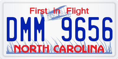 NC license plate DMM9656