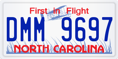 NC license plate DMM9697