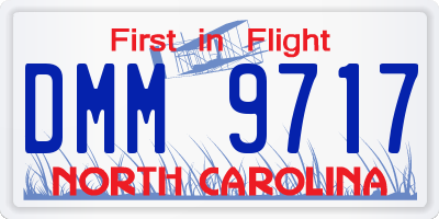 NC license plate DMM9717
