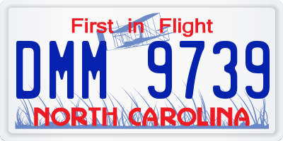 NC license plate DMM9739
