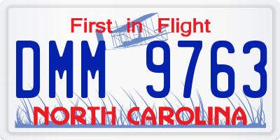 NC license plate DMM9763
