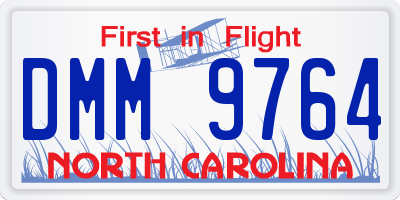 NC license plate DMM9764