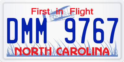 NC license plate DMM9767