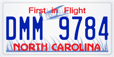 NC license plate DMM9784