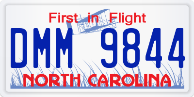 NC license plate DMM9844