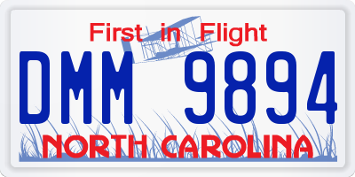 NC license plate DMM9894