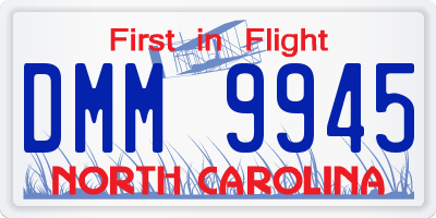 NC license plate DMM9945