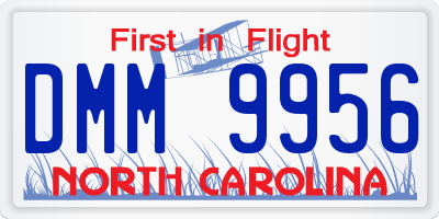 NC license plate DMM9956