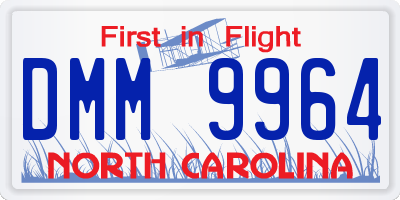 NC license plate DMM9964