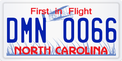 NC license plate DMN0066