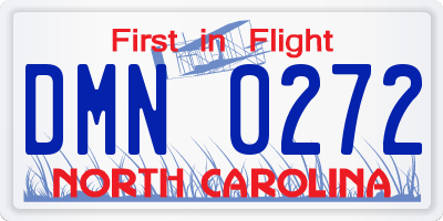 NC license plate DMN0272